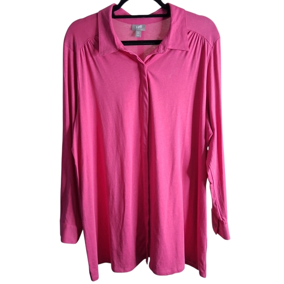 J. Jill Tops - J. Jill Button-front Long Sleeve Tunic Womens Size 2X